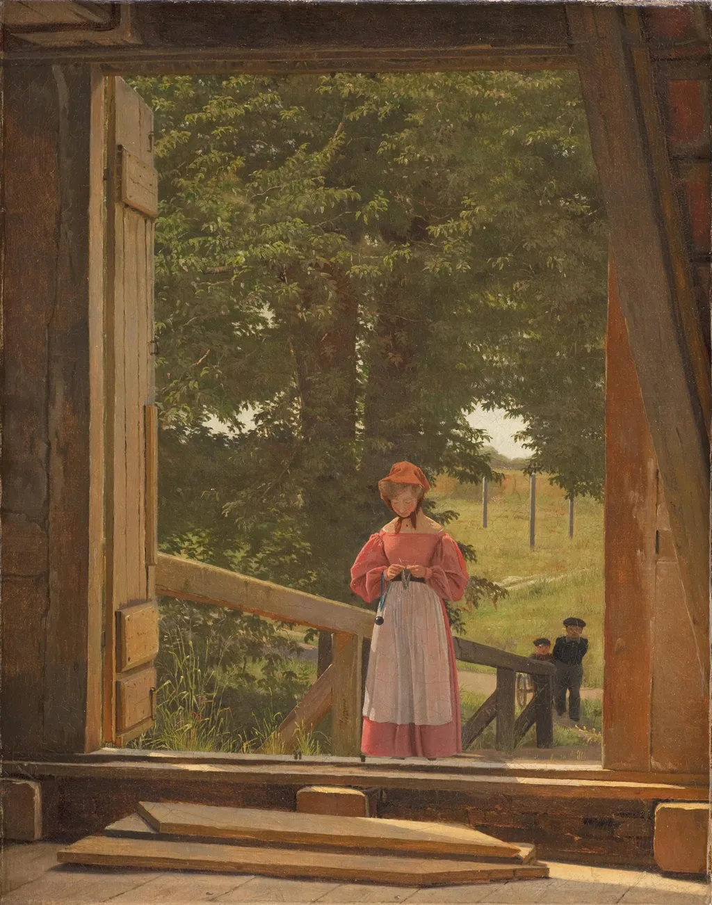 View from the Loft of the Grain Store at the Bakery in the Citadel of Copenhagen, by Christen Købke, oil, 1831