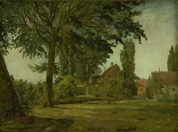 View of Falkonerallé outside Copenhagen, by Christen Købke, unspecified, 1846