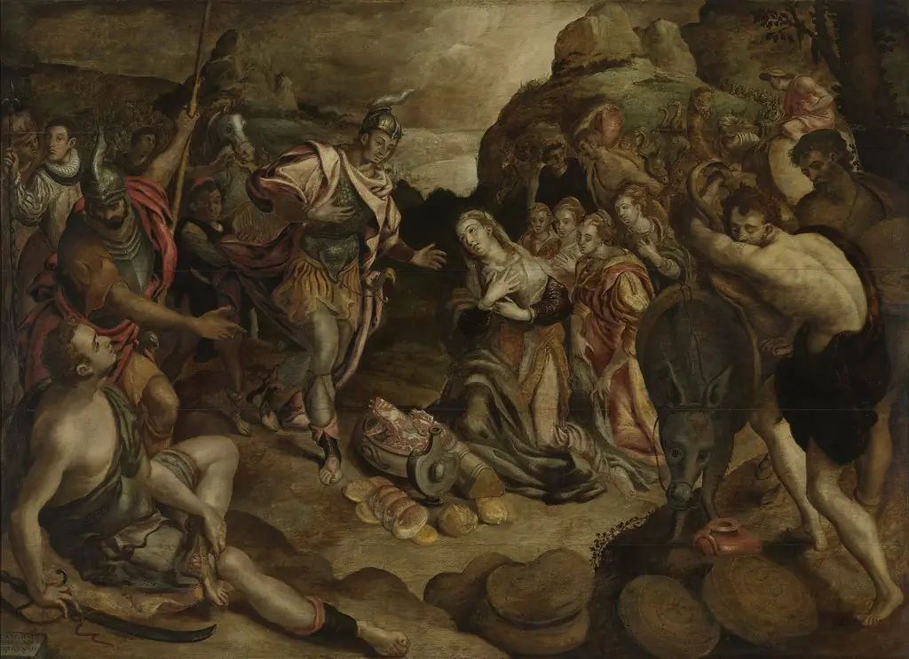 The Meeting of David and Abigail, by Christiaen Jansz van Bieselingen