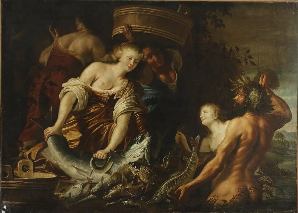 Allegory of the abundance of the sea – scraping fish