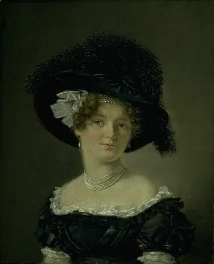 Mathilde Theresia von Irgens-Bergh, née Holsten, Wife of Mathias Friis von Irgens-Bergh, by Christian Albrecht Jensen