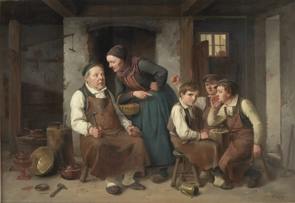 At a Coppersmith’s Workshop, by Christian Andreas Schleisner