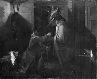 Husspøgelse eller Abracadabra, III akt, 1. scene, by Christian August Lorentzen, 1798