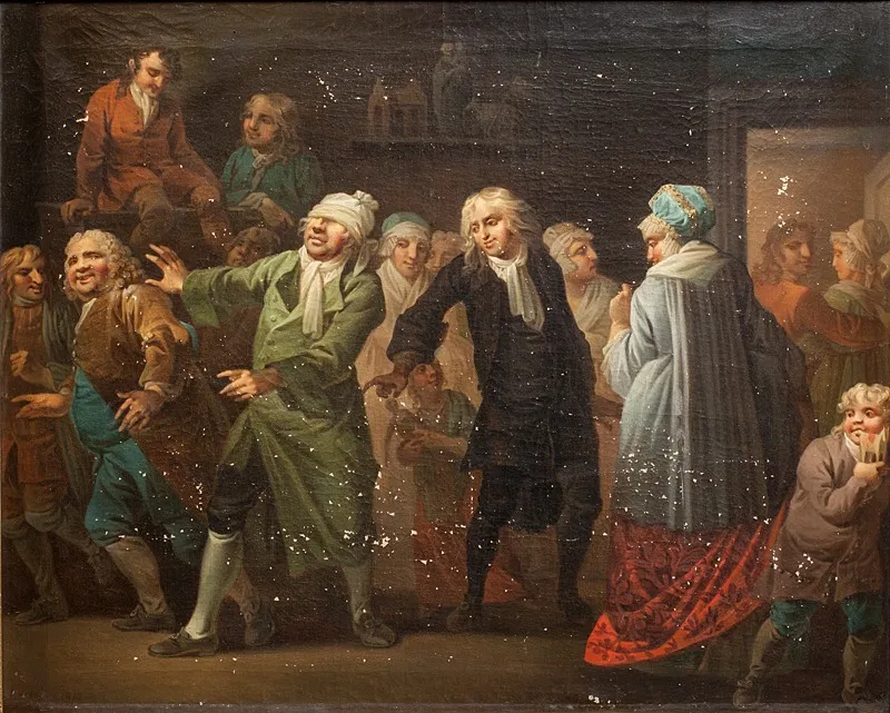 Julestuen, 13. scene, by Christian August Lorentzen, oil, 1814