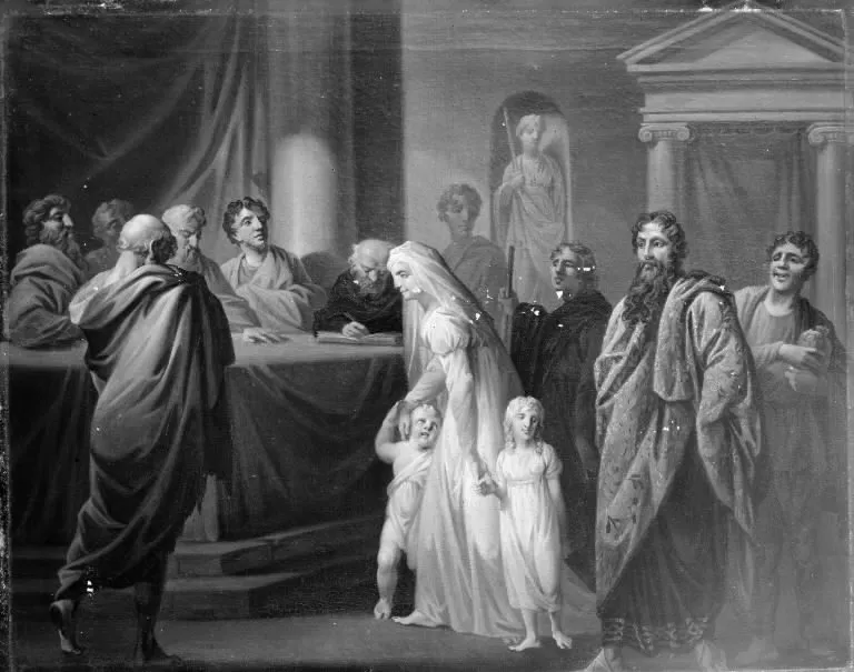 Plutus, IV akt, 4. scene, by Christian August Lorentzen, oil, 1814