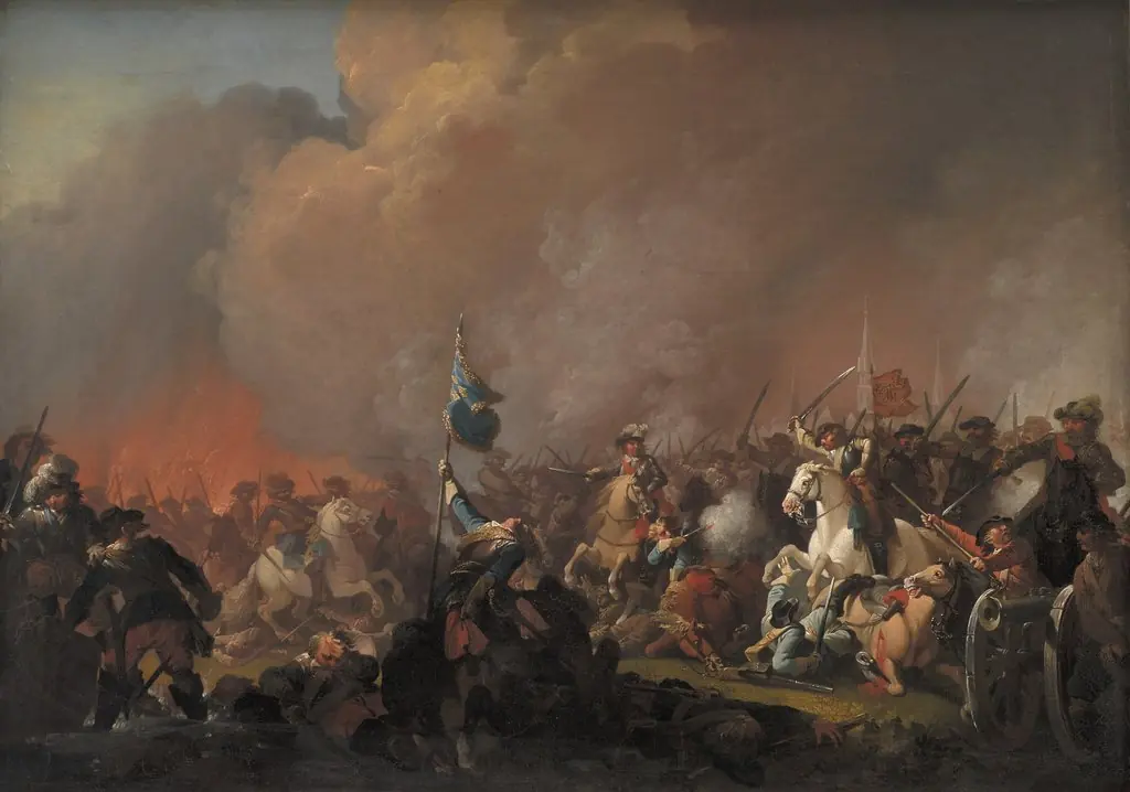 Udfaldet på Amager 1658 under Svenskekrigen 1657-60, by Christian August Lorentzen