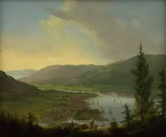 View towards Drammen, Norway, by Christian August Lorentzen