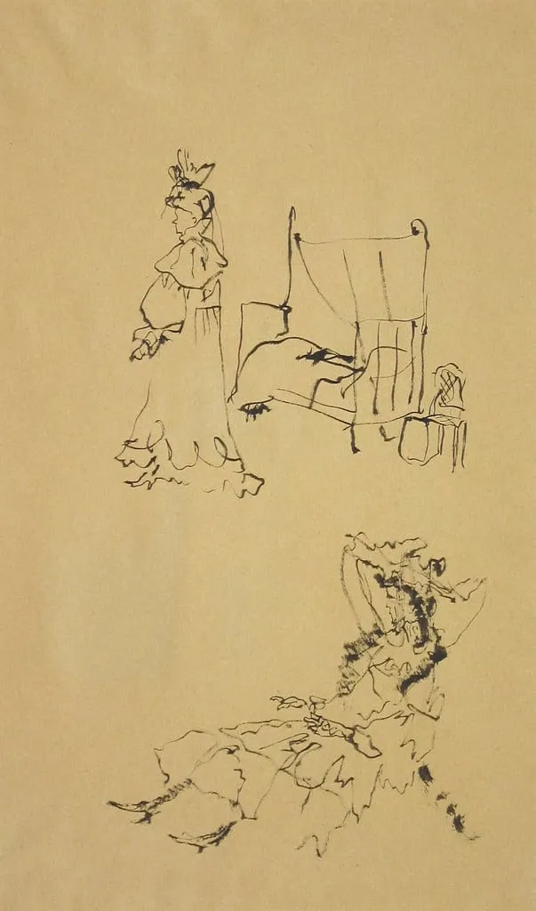 Untitled, by Christian Bérard, ink, 1945