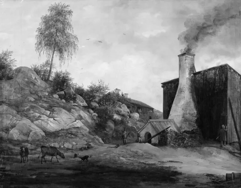 Swedish Landscape, by Christian Ezdorf, oil, 1833