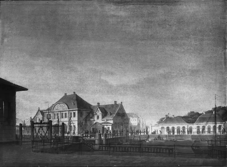 Parti af Toldboden, by Christian Ferdinand Christensen, unspecified, 1824