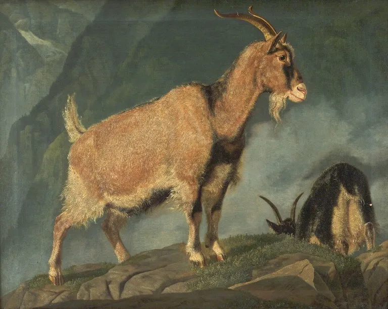 Geder i Alperne, by Christian Frederik Carl Holm, oil, 1834