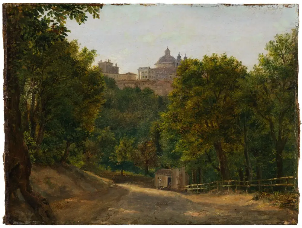 Landscape with Santa Maria Assunta in Ariccia, by Christian Frederik Ferdinand Thøming