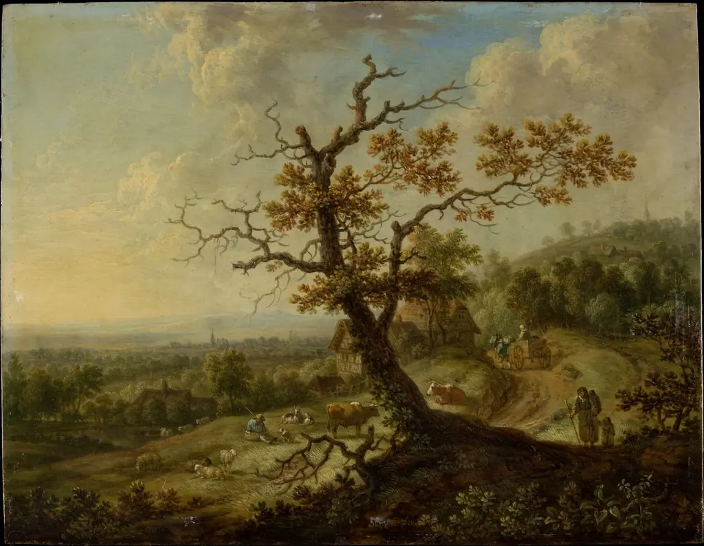 Landscape with Grazing Farm Animals, by Christian Georg Schütz