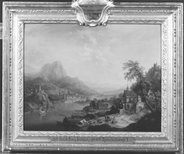 Rheinland Landscape, by Christian Georg Schütz, oil