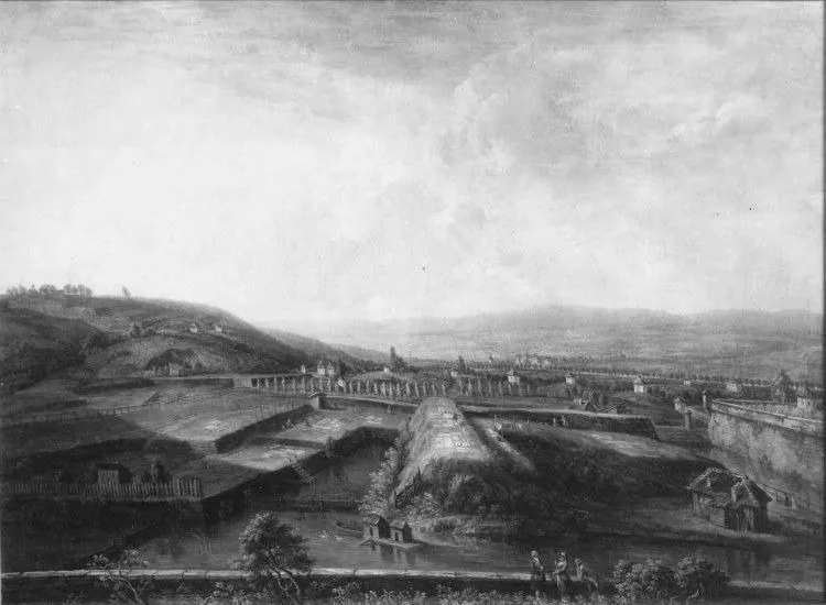 Rheinlandschaft bei Hochheim, by Christian Georg Schütz, unspecified, 1791