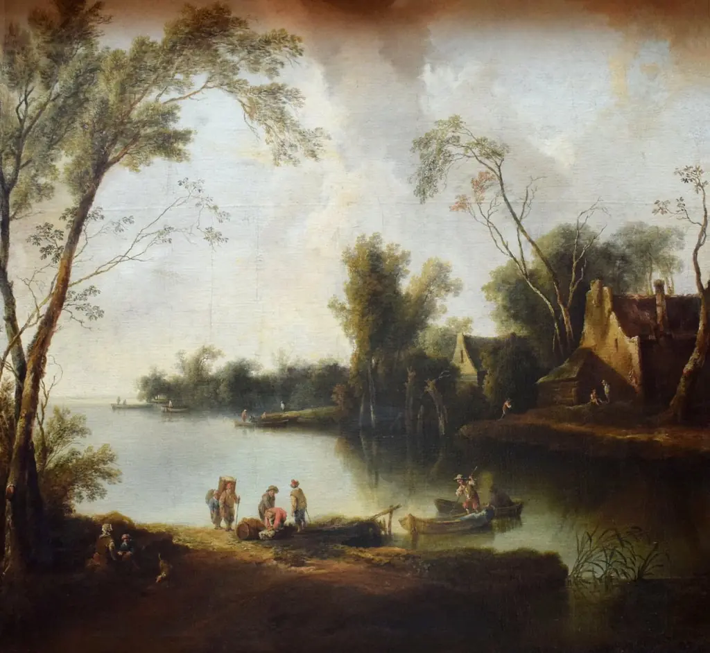 Riverside Landscape, by Christian Hilfgott Brand