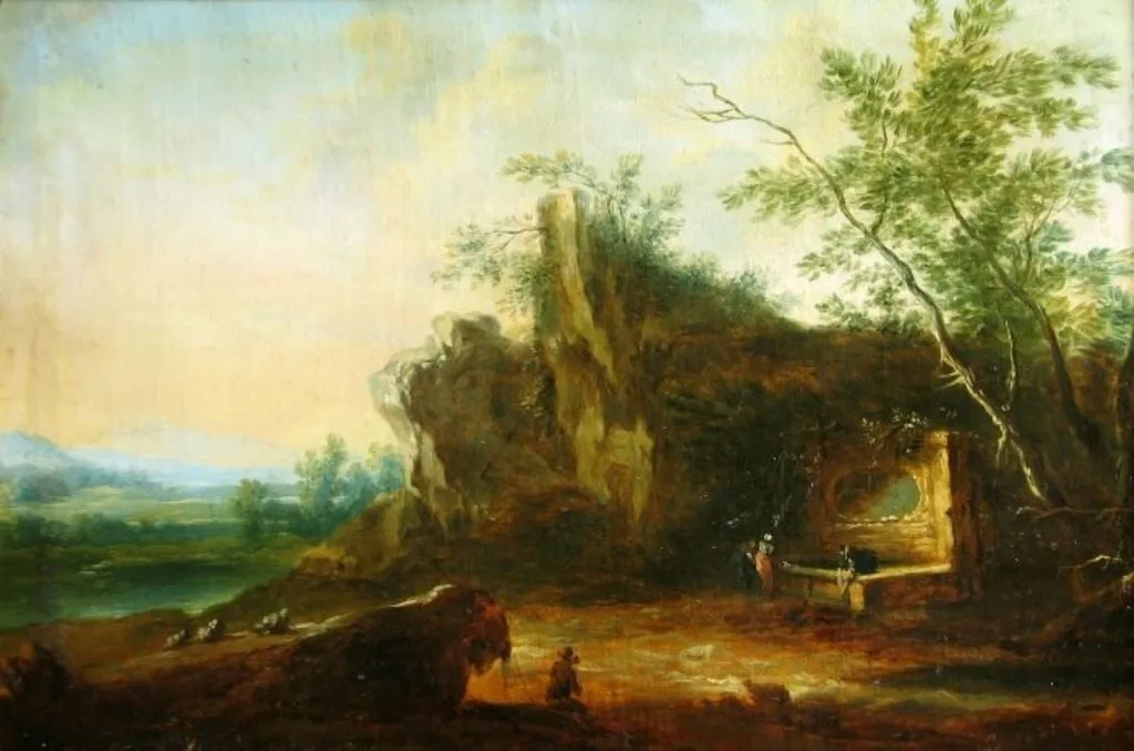 Peisaj cu fântână, by Christian Hülfgott Brand, unspecified