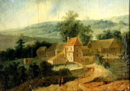 Peisaj deluros cu moară, by Christian Hülfgott Brand
