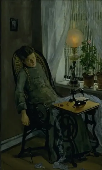 The Seamstress, by Christian Krohg