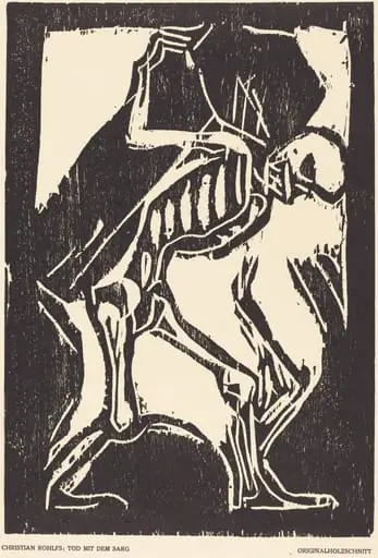 Death with a Coffin, by Christian Rohlfs