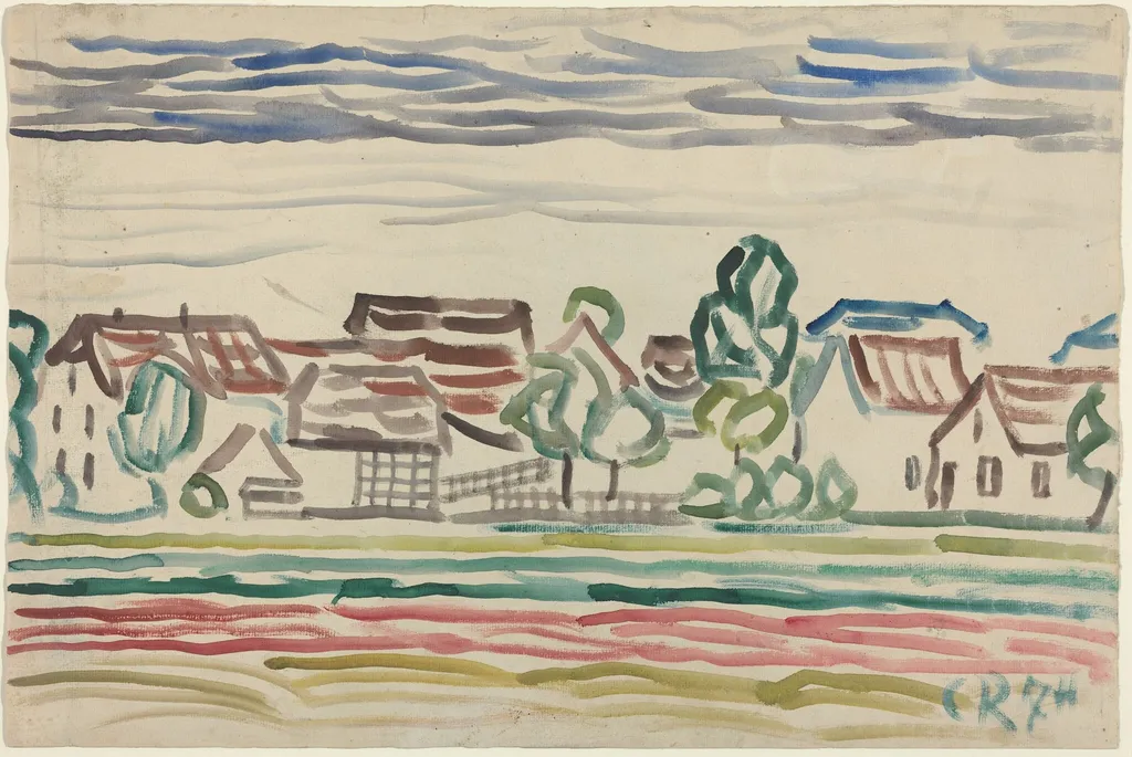 Landscape, by Christian Rohlfs, watercolor, 1874