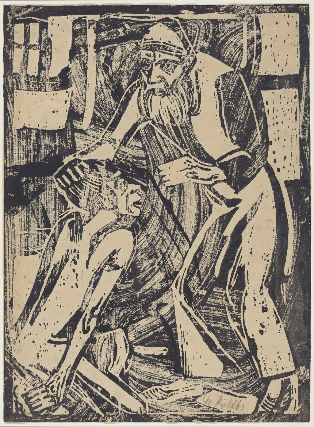 Return of the Prodigal Son, by Christian Rohlfs, ink, 1916