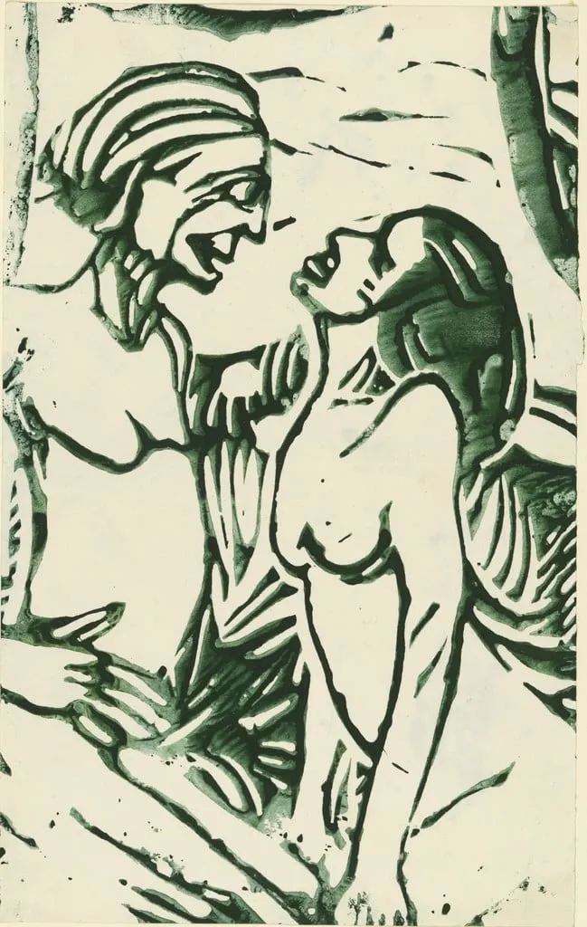 Untitled, by Christian Rohlfs, ink, 1908