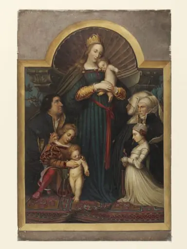 Copy after the painting Virgin and Child and Meyer Family by Hans Holbein in Darmstadt, by Christian Schultz
