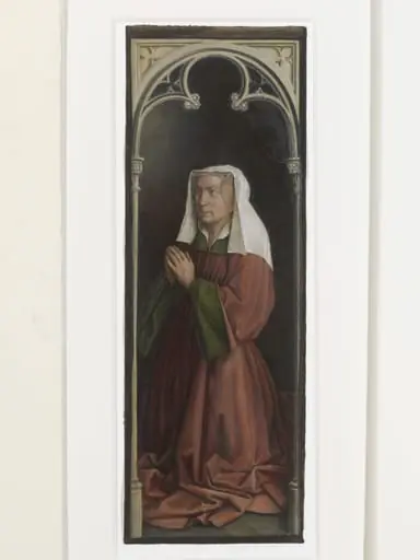 Copy of a detail from the Ghent Altarpiece, Isabelle Borluut, by Hubert and Jan van Eyck in the church of St Bavon, Ghent., by Christian Schultz