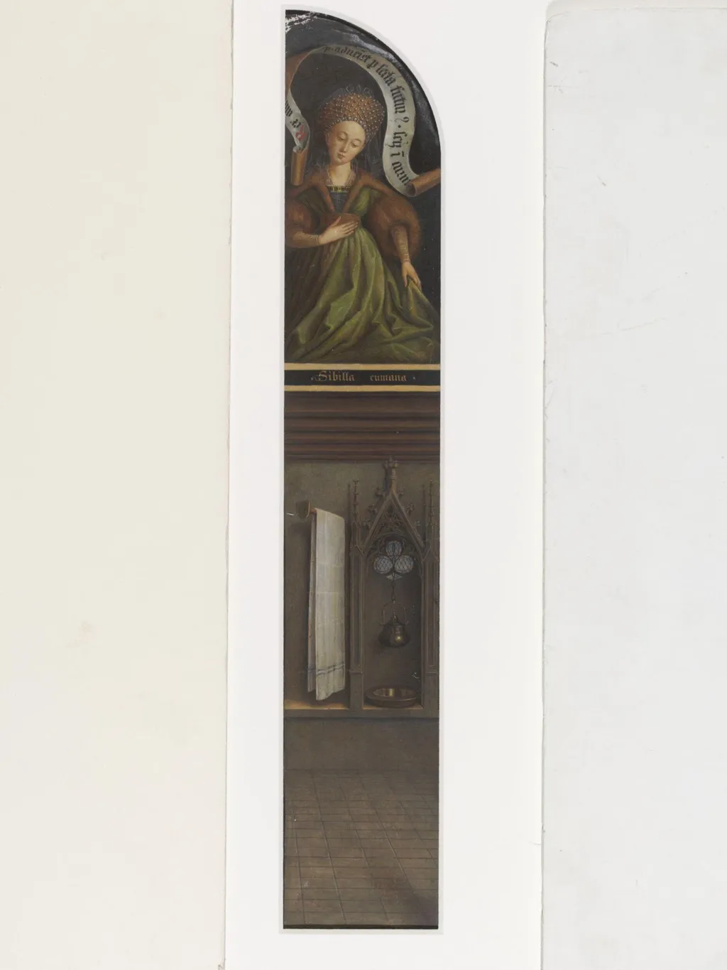 Copy of a detail of the Ghent Altarpiece, Sibyl of Cumaea, by Hubert and Jan van Eyck in the church of St Bavon, Ghent, by Christian Schultz, watercolor, 1864