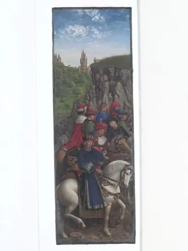 Copy of a detail of the Ghent Altarpiece, The Just Judges, by Hubert and Jan van Eyck in St Bavon, Ghent., by Christian Schultz