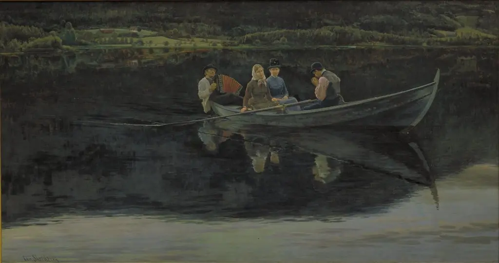 Midsummer's Eve in Norway, by Christian Skredsvig