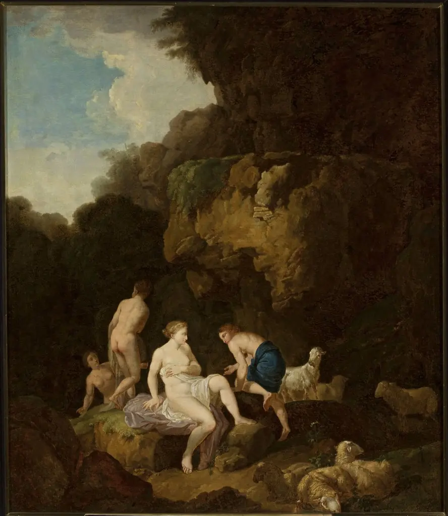 Nymphs in a grotto, by Christian Wilhelm Ernst Dietrich