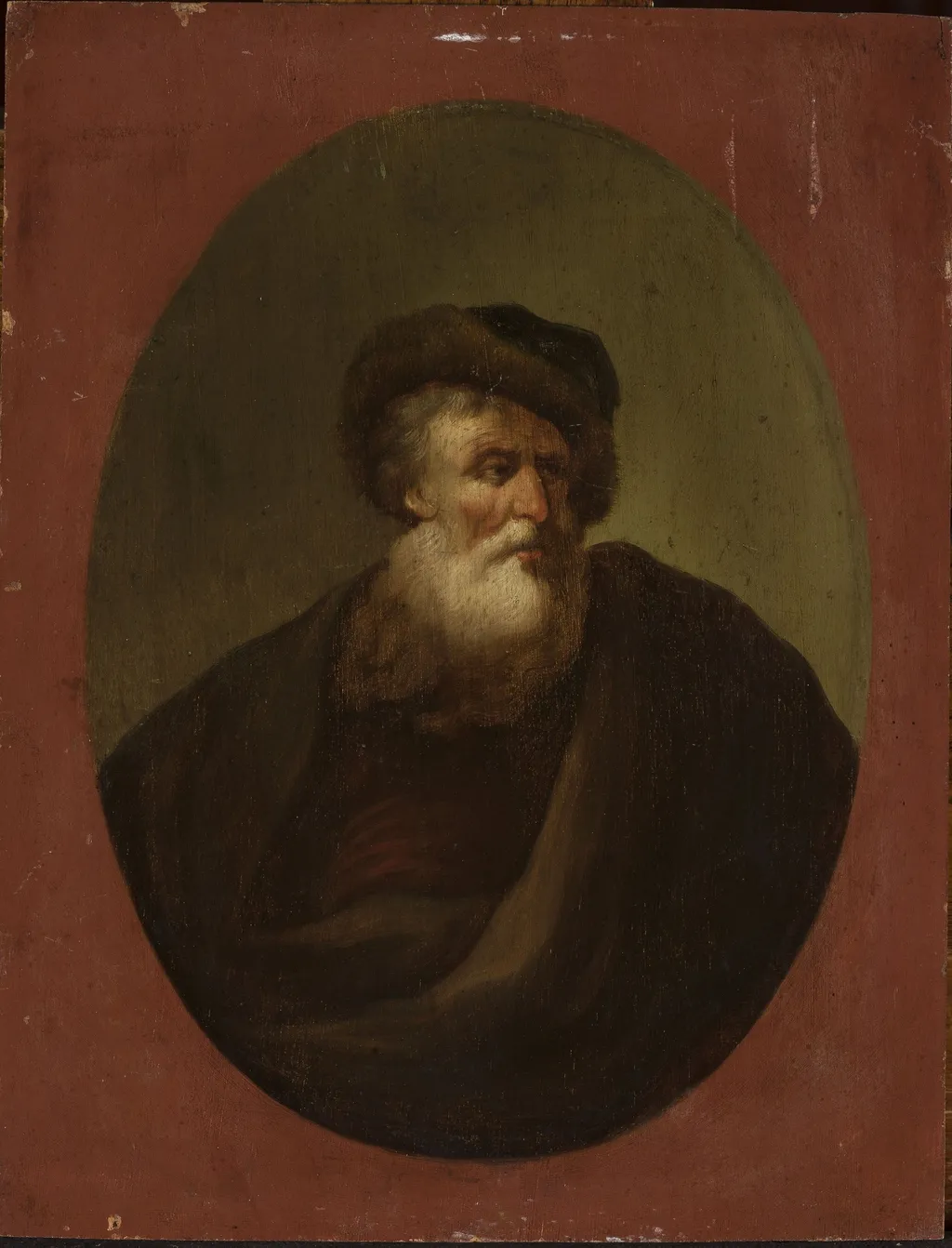 Old man looking to the right, by Christian Wilhelm Ernst Dietrich, oil, 1753