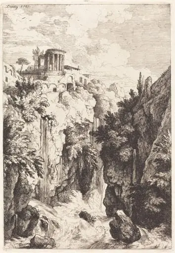 Temple of the Sibyl, Tivoli, by Christian Wilhelm Ernst Dietrich