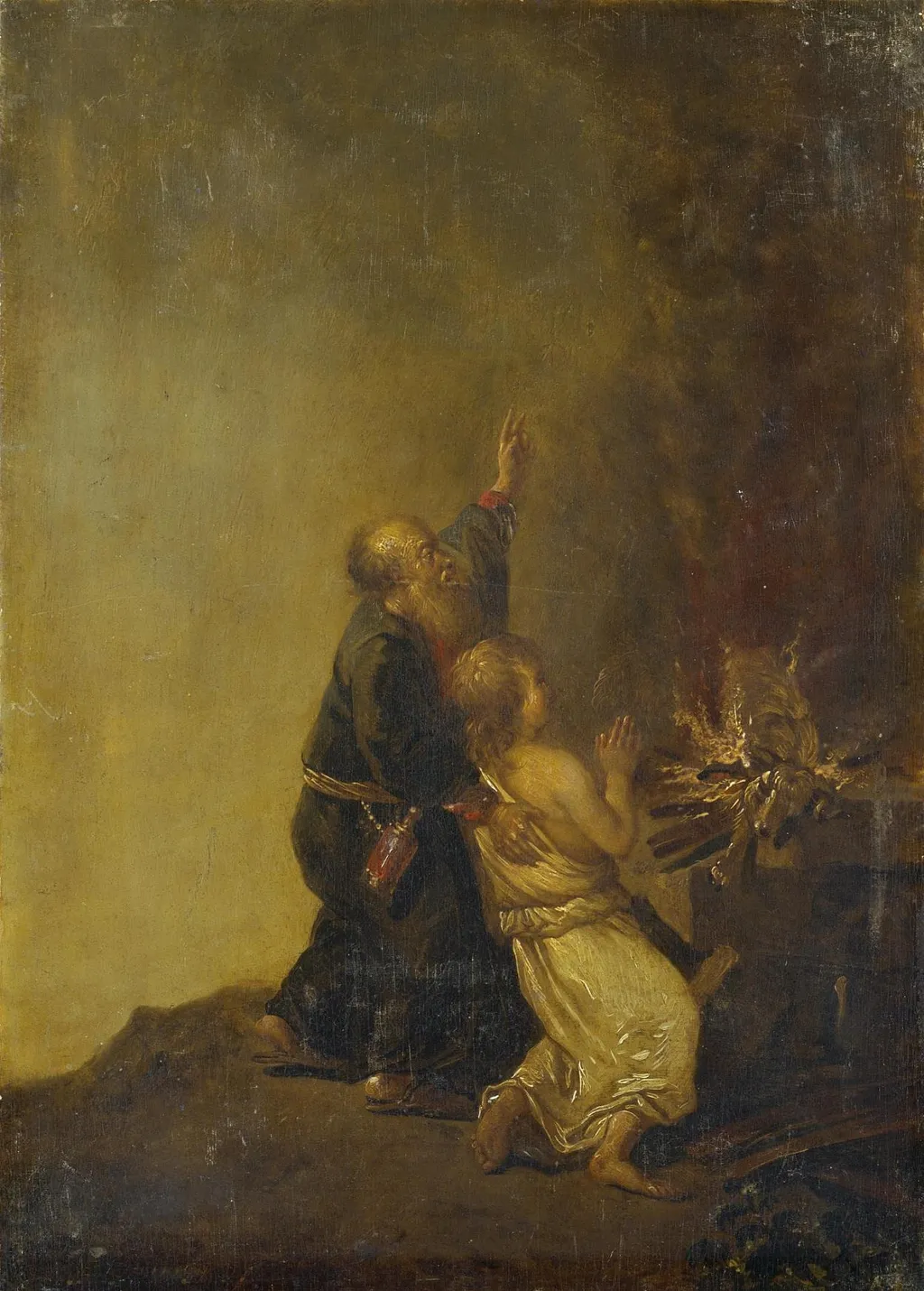 The Sacrifice of Isaac, by Christian Wilhelm Ernst Dietrich, oil, 1750