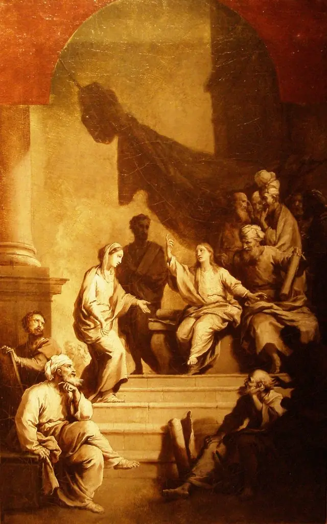 Twelve-year-old Jesus teaching in the Temple., by Christian Wilhelm Ernst Dietrich