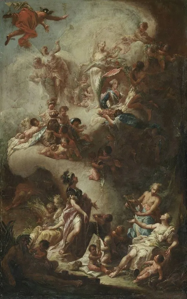 Apotheose des Kurfürsten Maximilian III. Joseph von Bayern, by Christian Winck, unspecified, 1764