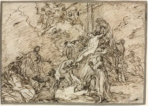 The Deposition (recto), by Christian Winck
