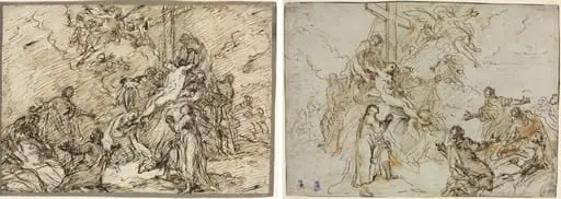 The Deposition (recto) and (verso), by Christian Winck