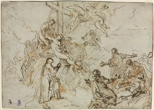 The Deposition (verso), by Christian Winck