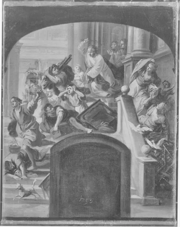 Vertreibung der Händler aus dem Tempel, by Christian Winck