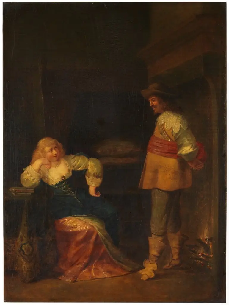 Scene with soldier, by Christoffel Jacobsz van der Laemen