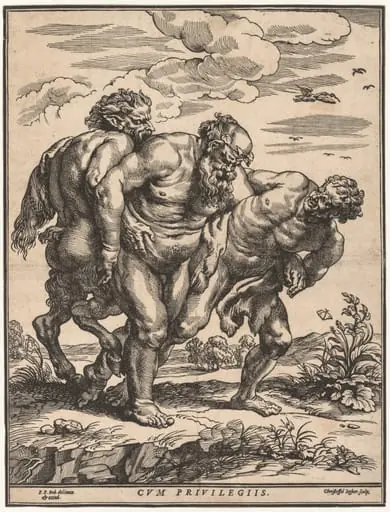 Silenus Accompanied by a Satyr and a Faun, by Christoffel Jegher