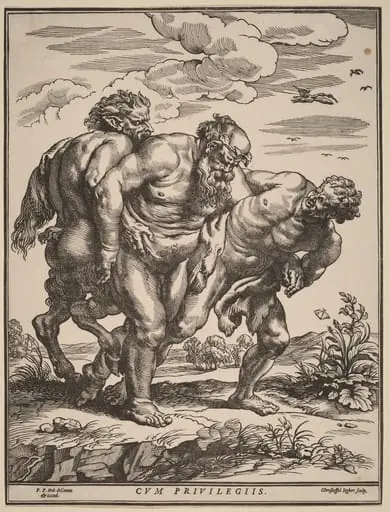 Silenus Accompanied by a Satyr and a Faun, by Christoffel Jegher