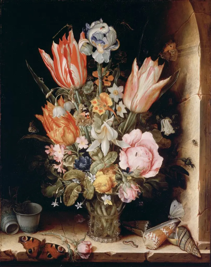 Still Life with Flowers in a Vase, by Christoffel van den Berghe