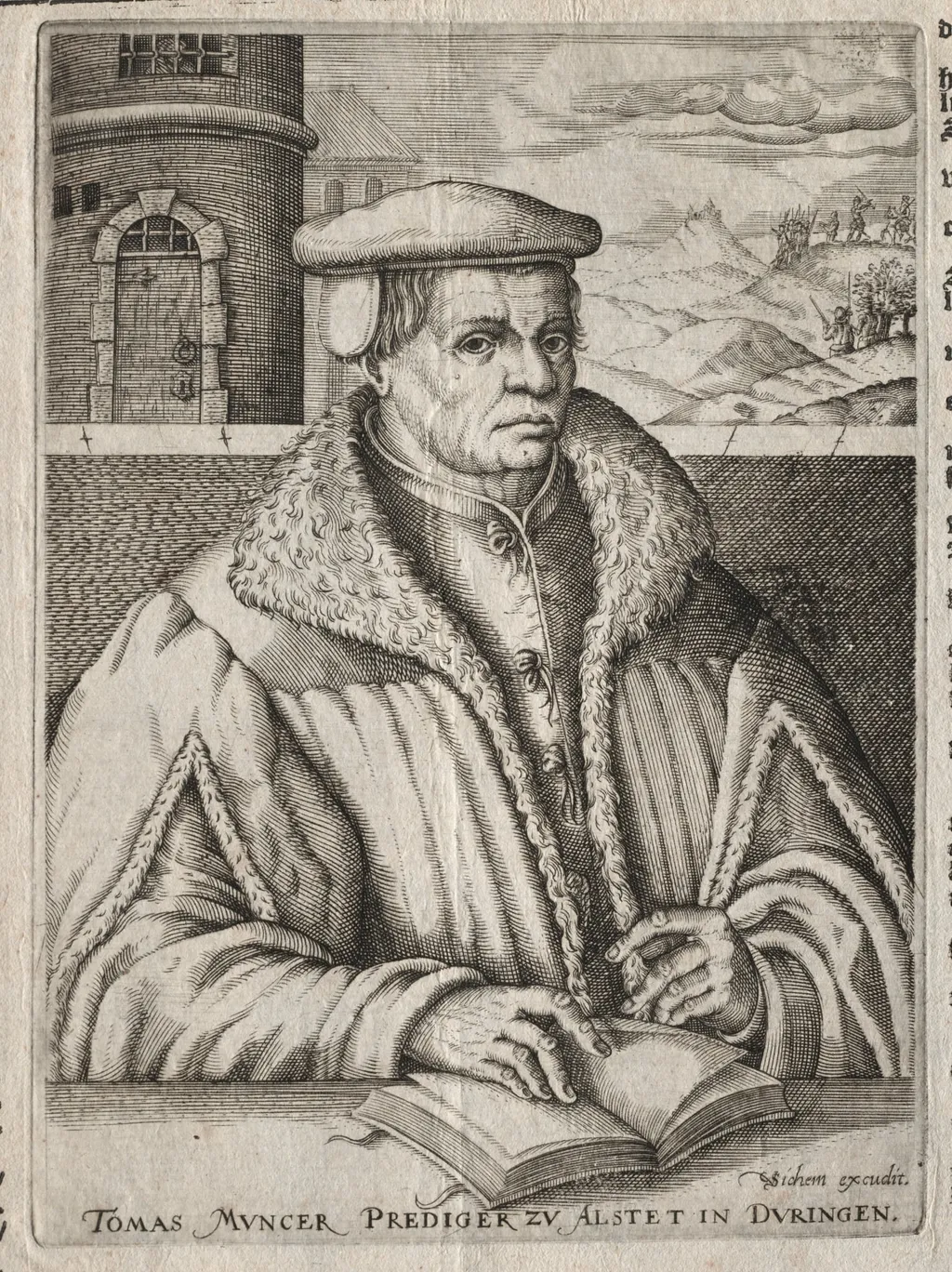Portrait of Thomas Münzer, by Christoffel van Sichem, 1609