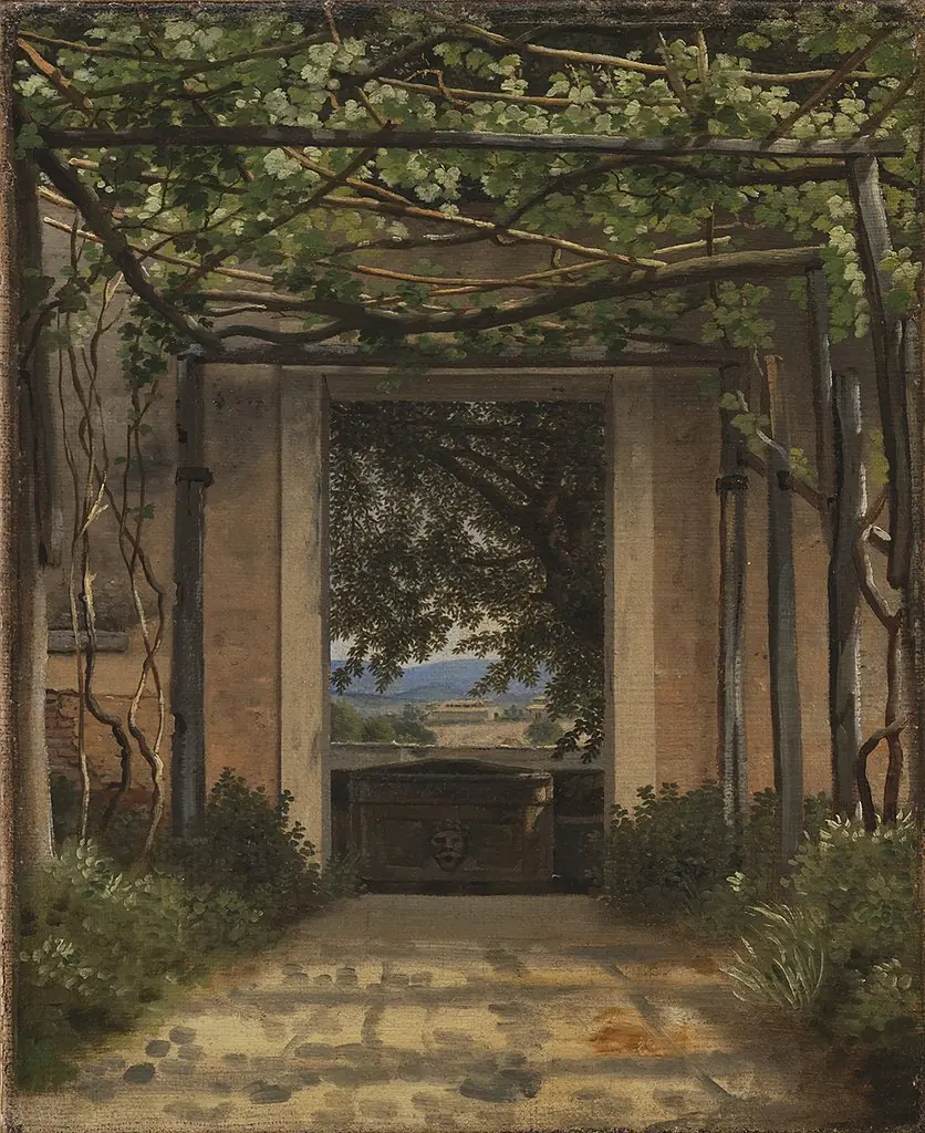 A Pergola, Italy, by Christoffer Wilhelm Eckersberg