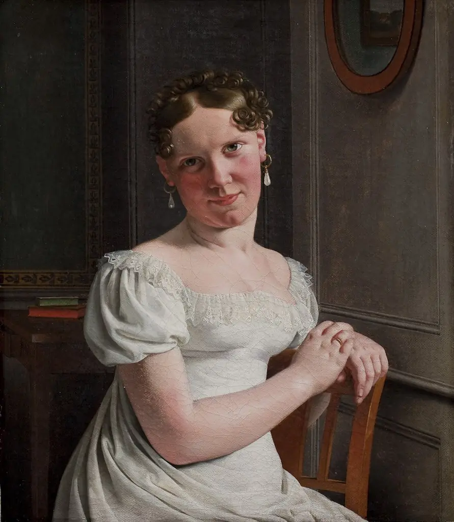 Julie Eckersberg, née Juel, the Artist's Second Wife, by Christoffer Wilhelm Eckersberg