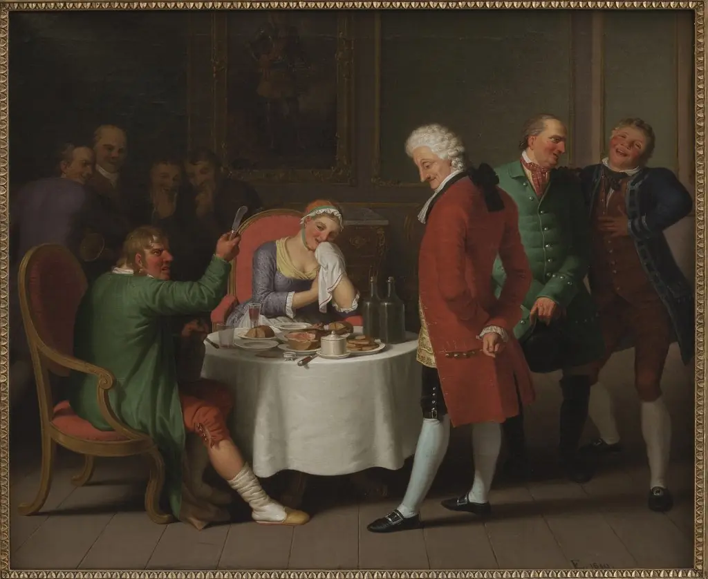 Motiv fra Ludvig Holbergs "Jeppe på Bjerget", III akt, 3. scene, by Christoffer Wilhelm Eckersberg